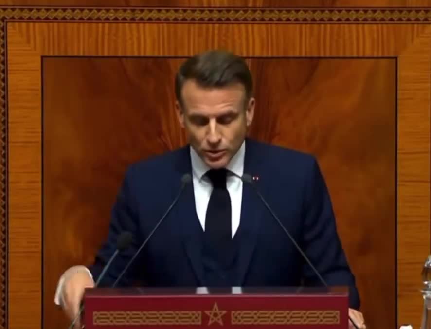 Macron says disputed territory of Western Sahara belongs to Morocco at a speech in Moroccan Parliament “The present and future of this region [Western Sahara] are part of Moroccan sovereignty”